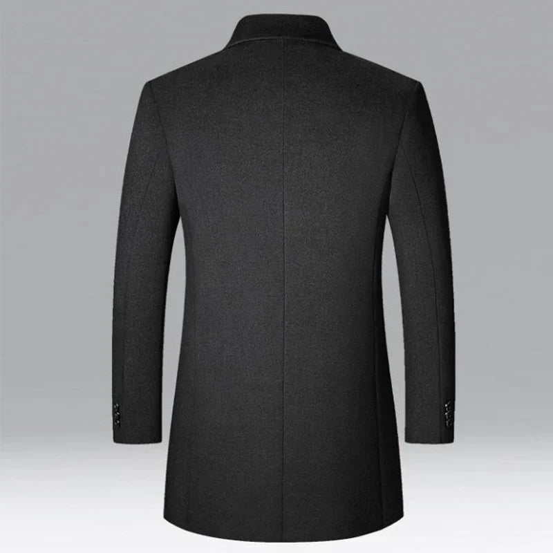Herren Trenchcoat aus hochwertigem Baumwollmix – Elegant, warm und vielseitig