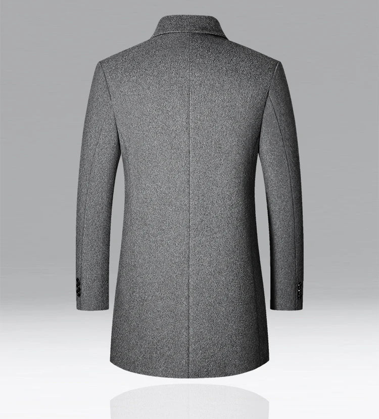 Herren Trenchcoat aus hochwertigem Baumwollmix – Elegant, warm und vielseitig