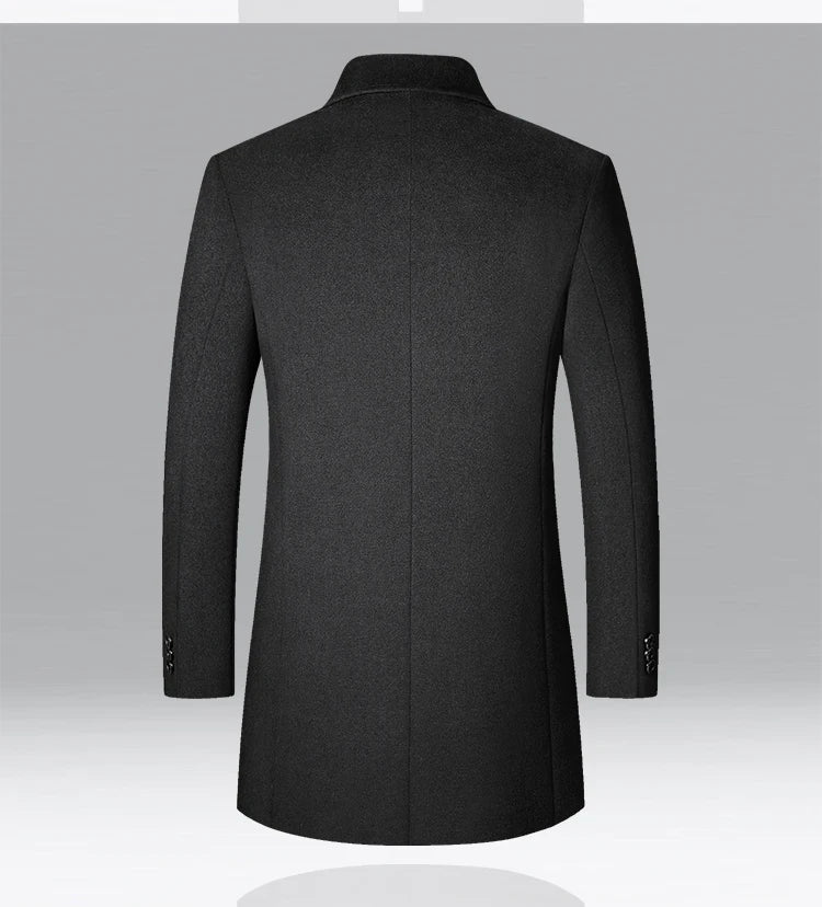 Herren Trenchcoat aus hochwertigem Baumwollmix – Elegant, warm und vielseitig