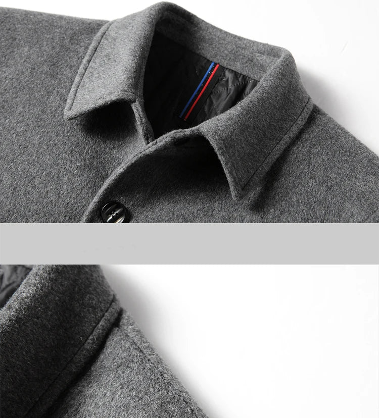 Herren Trenchcoat aus hochwertigem Baumwollmix – Elegant, warm und vielseitig