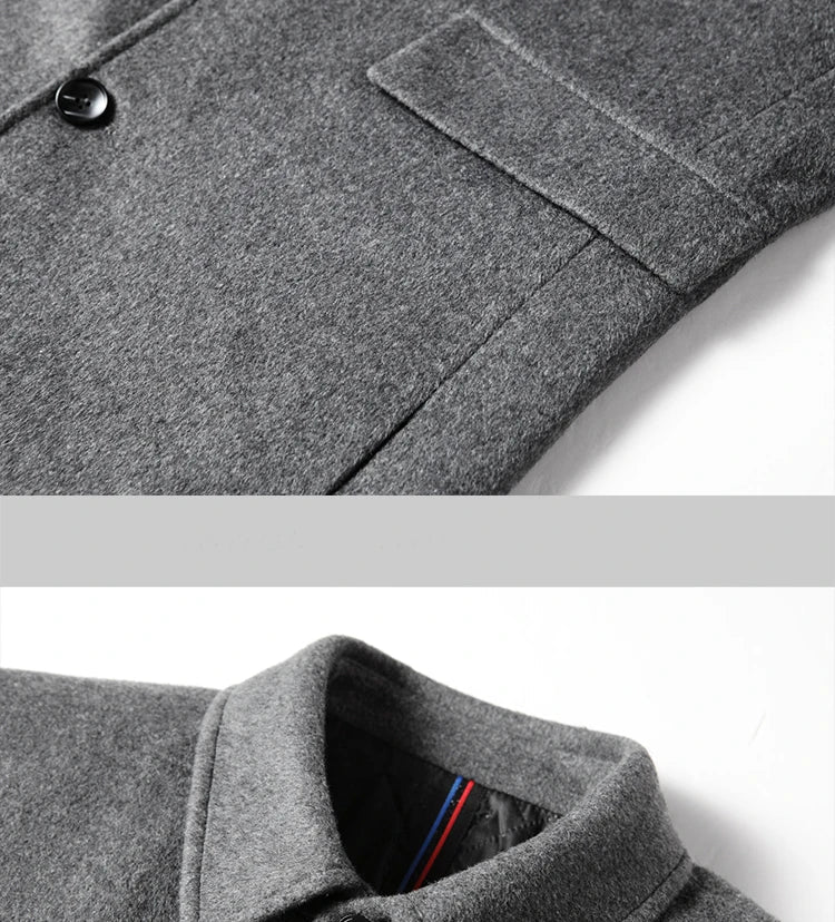 Herren Trenchcoat aus hochwertigem Baumwollmix – Elegant, warm und vielseitig