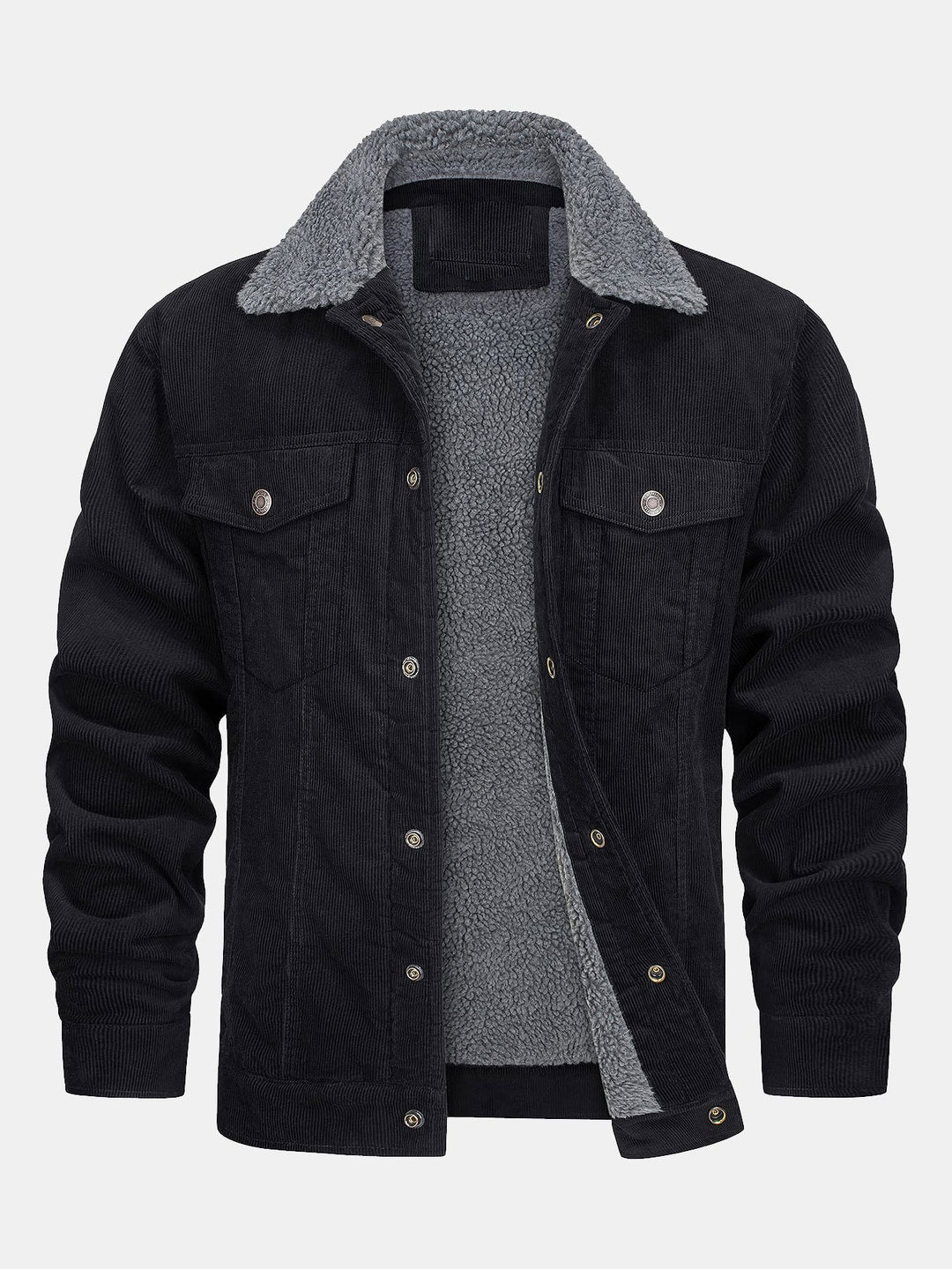 Cordjacke mit Teddyfutter