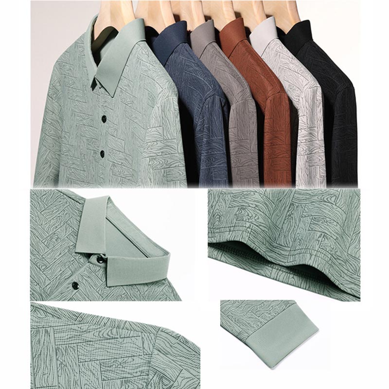 Elegantes Herren-Poloshirt mit Langarm und Knopfleiste