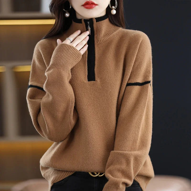Eleganter Rollkragenpullover aus feiner Merinowolle