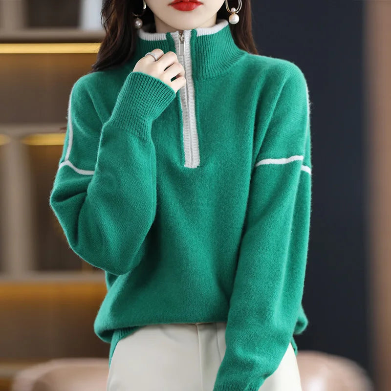 Eleganter Rollkragenpullover aus feiner Merinowolle