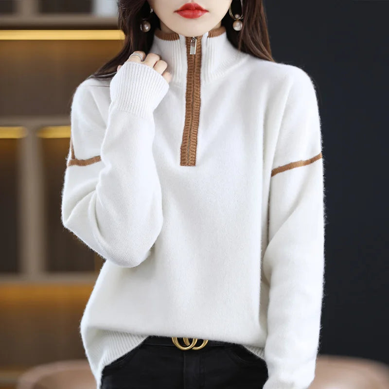 Eleganter Rollkragenpullover aus feiner Merinowolle