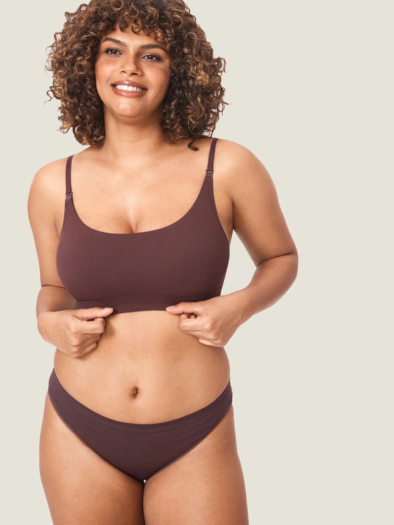 Geripptes Still-Bralette mit U-Ausschnitt