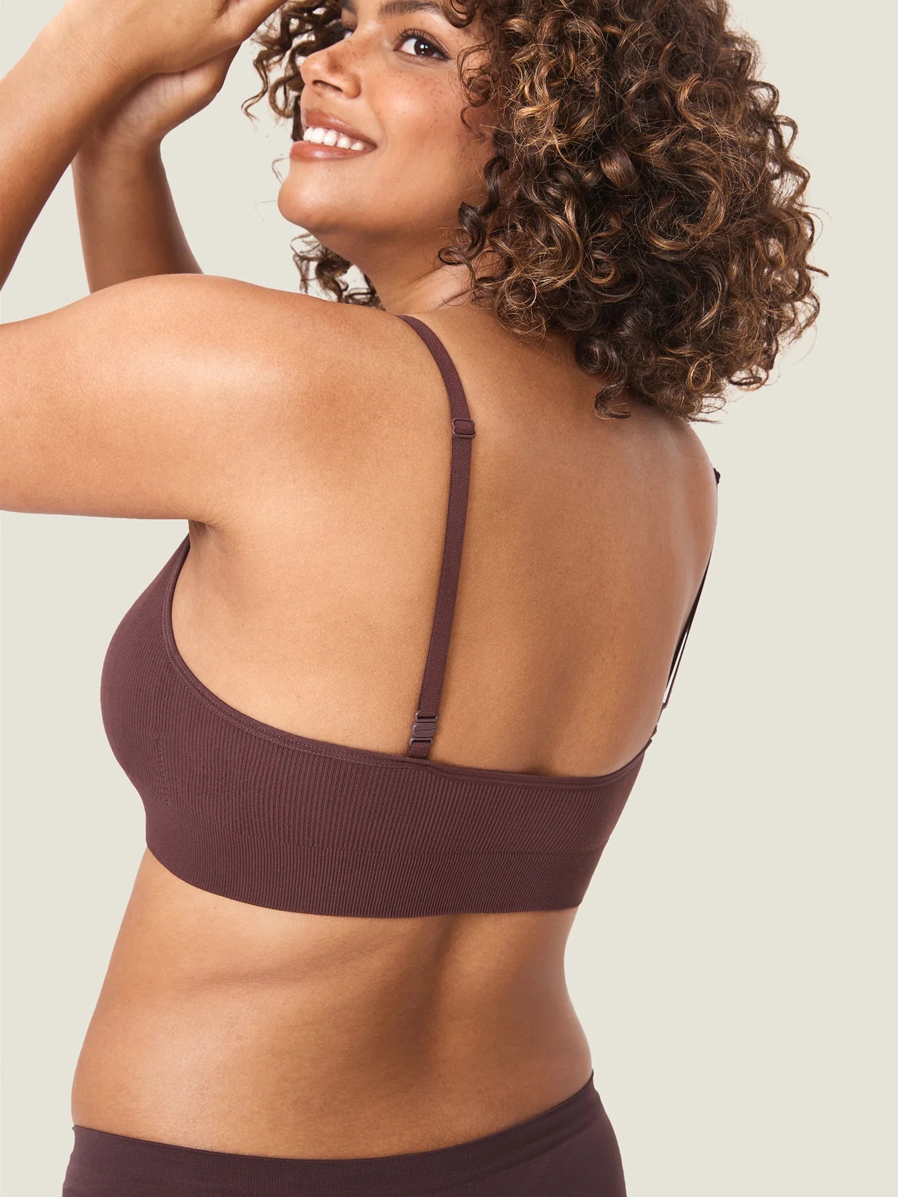Geripptes Still-Bralette mit U-Ausschnitt