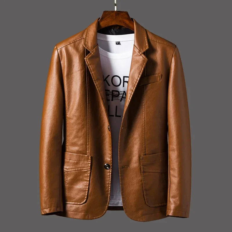 Slim-Fit Herrenjacke aus Premium-Leder