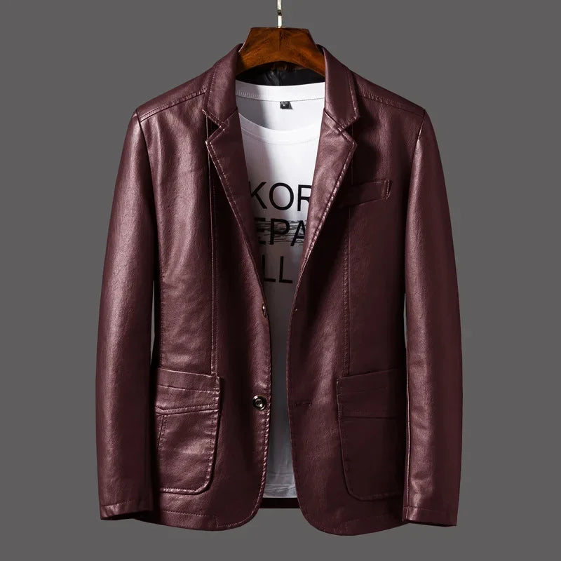 Slim-Fit Herrenjacke aus Premium-Leder