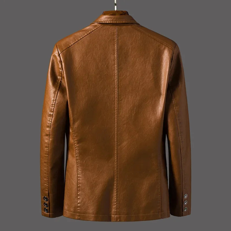 Slim-Fit Herrenjacke aus Premium-Leder