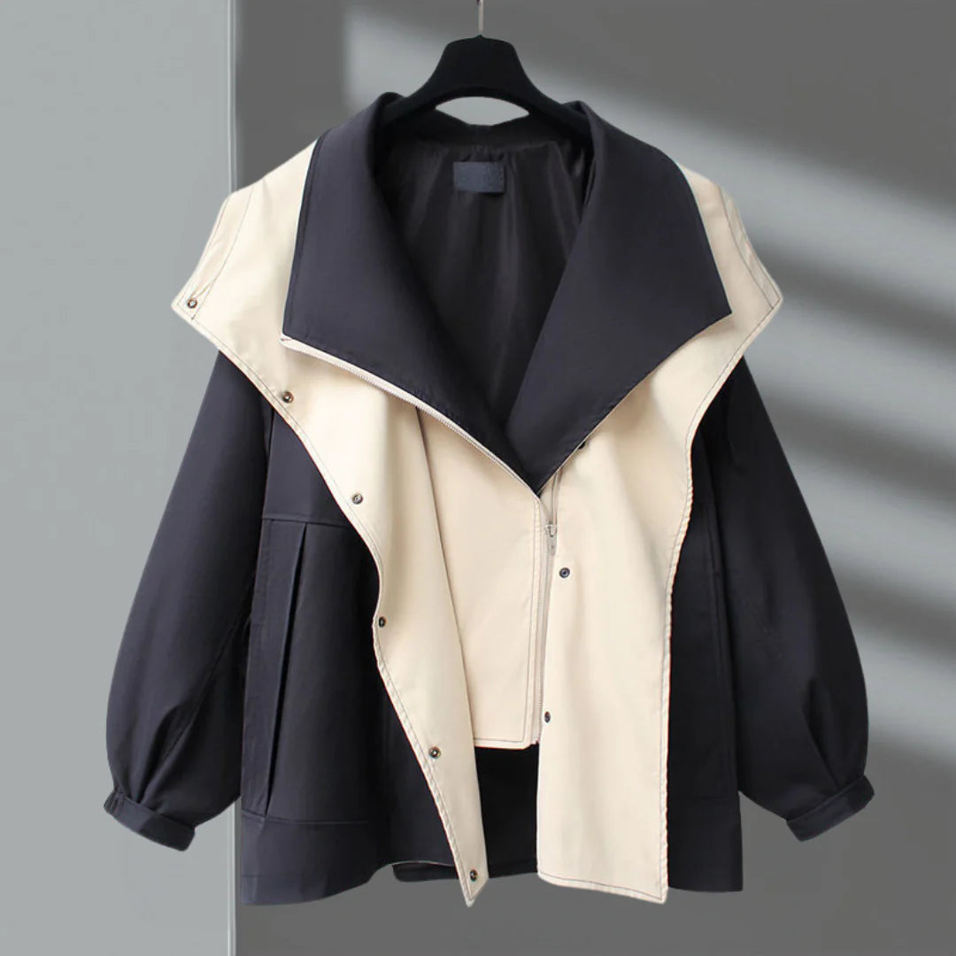 Meadow - Zweifarbige Windbreaker-Trenchjacke für Damen