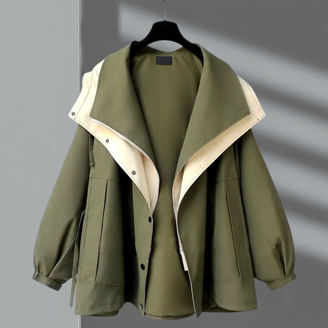 Meadow - Zweifarbige Windbreaker-Trenchjacke für Damen