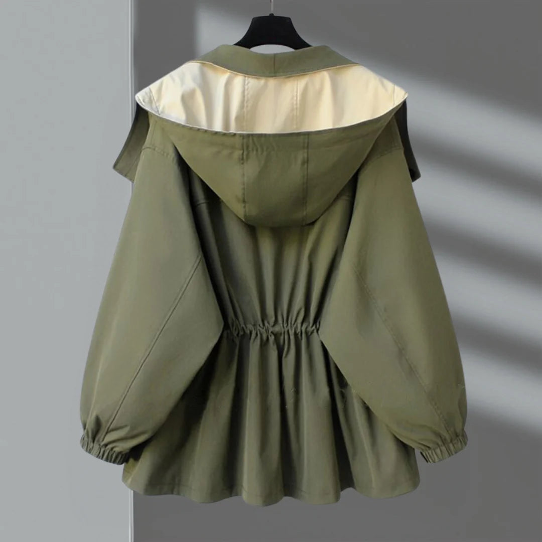 Meadow - Zweifarbige Windbreaker-Trenchjacke für Damen