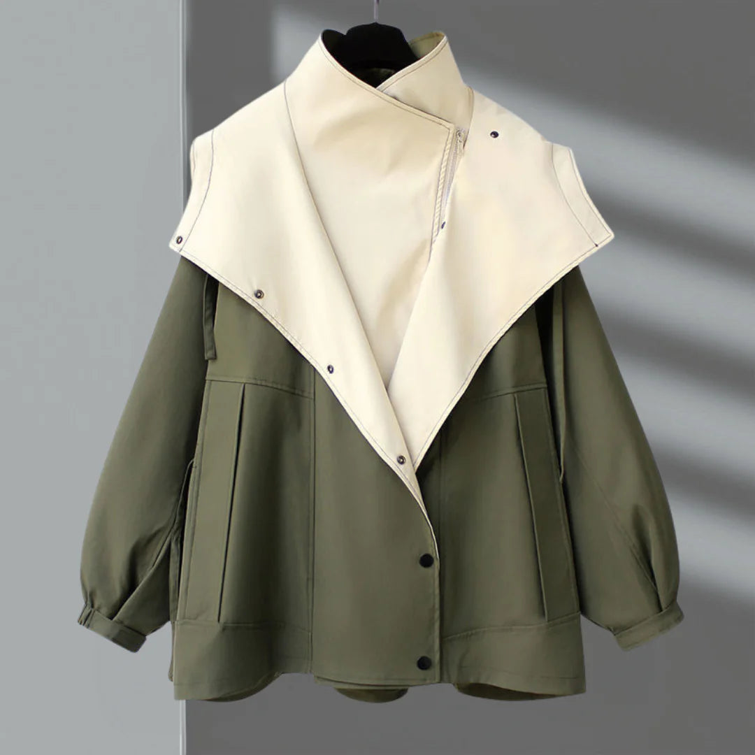 Meadow - Zweifarbige Windbreaker-Trenchjacke für Damen