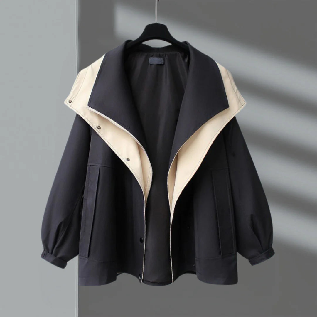 Meadow - Zweifarbige Windbreaker-Trenchjacke für Damen