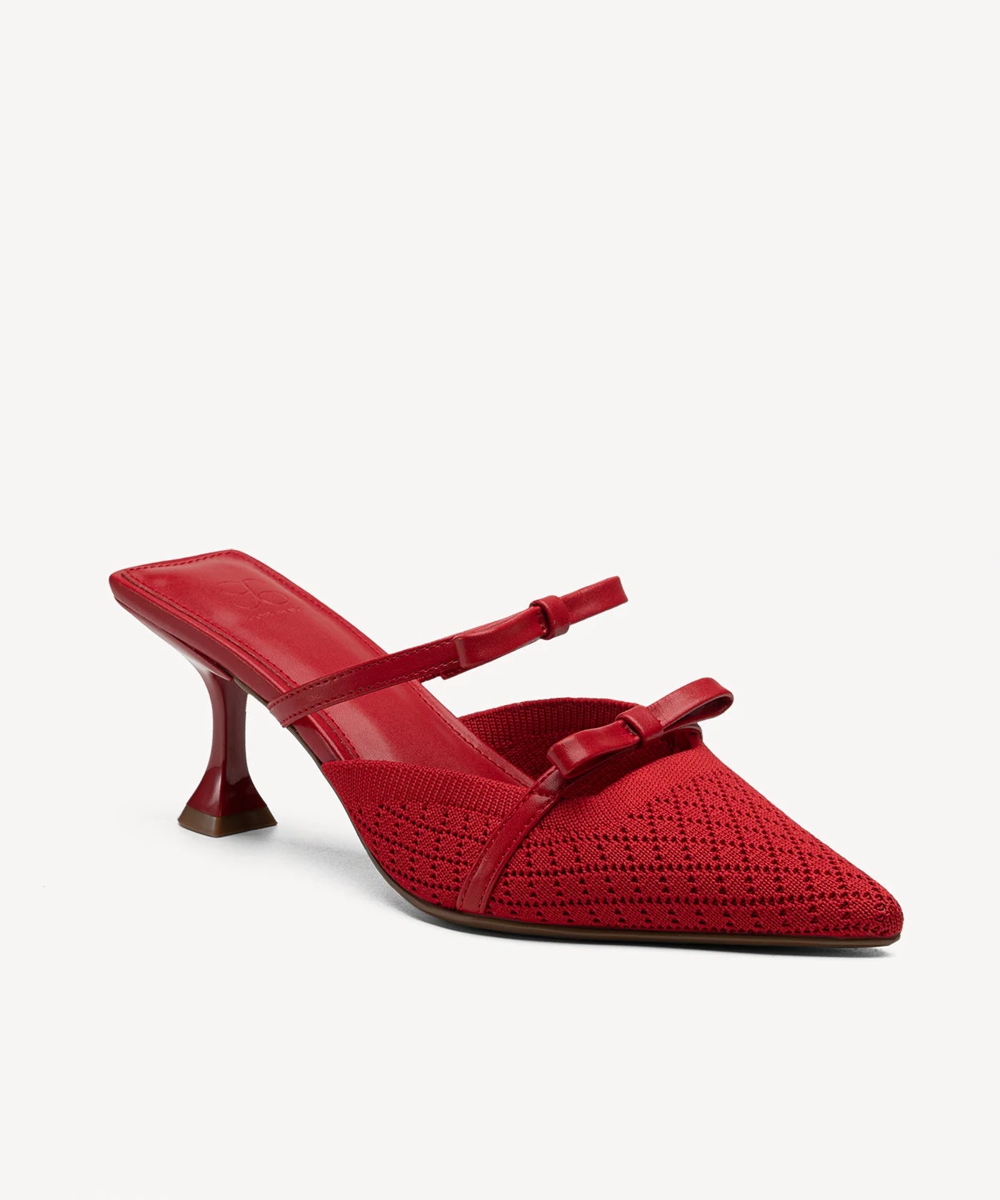Bowtention spitze Mules mit Absatz