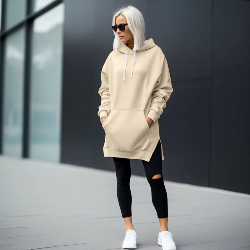 Übergroßes Hoodie-Kleid – Bequem, Stylisch und Vielseitig