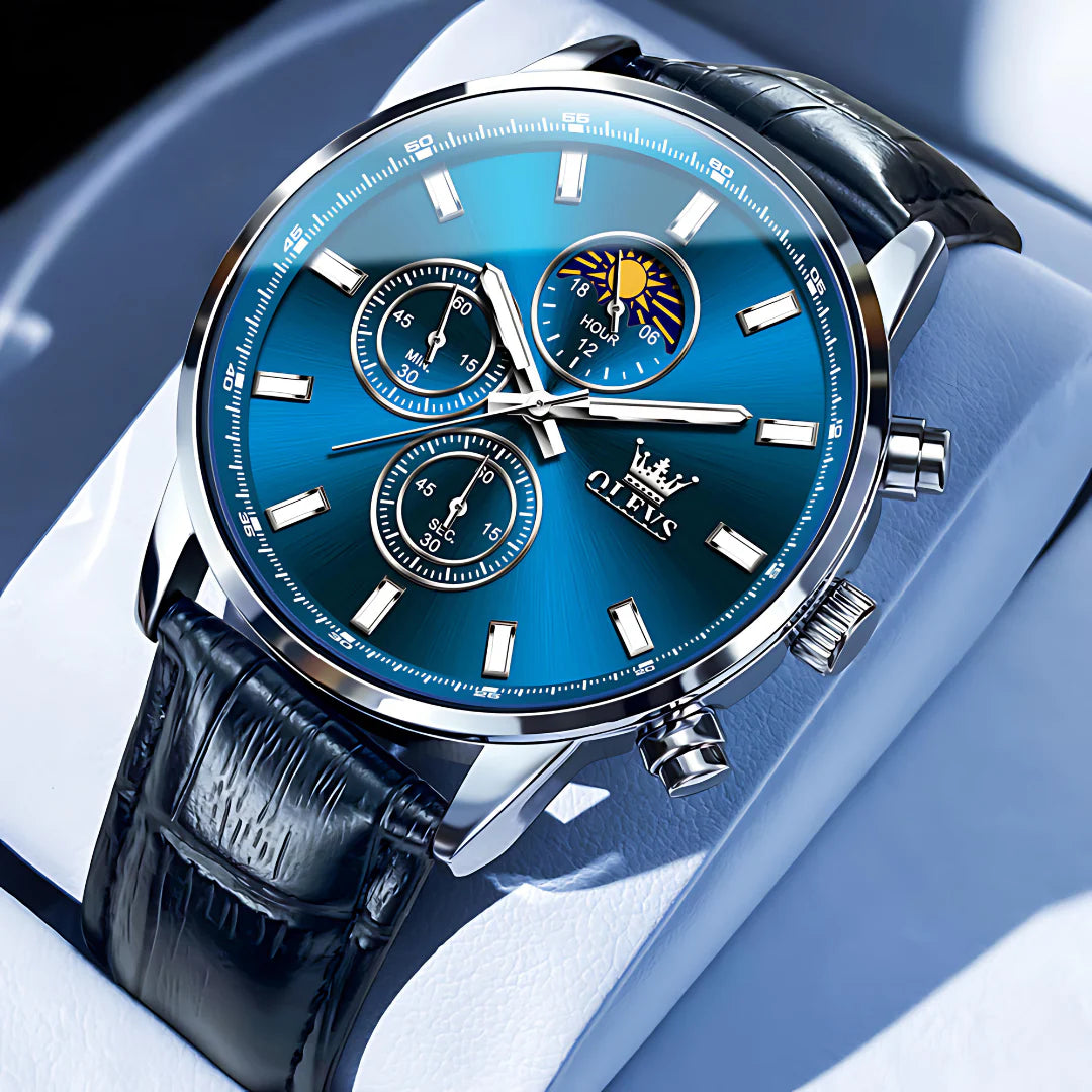Crown Odyssey: Premium Herren-Armbanduhr mit Edelstahlarmband und Chronograph