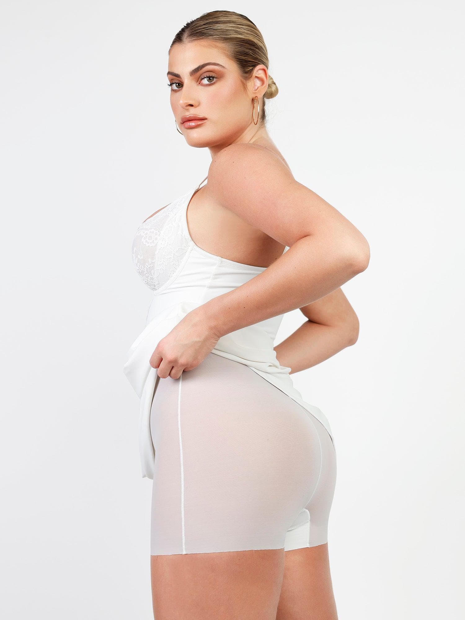 Das Shapewear-Kleid Spitze Slip Split Maxi