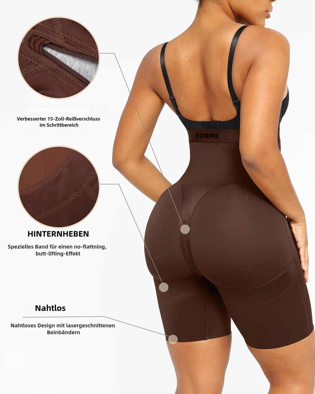 Hochtaillierte Figurformende Shorts für einen Perfekt geformten Po